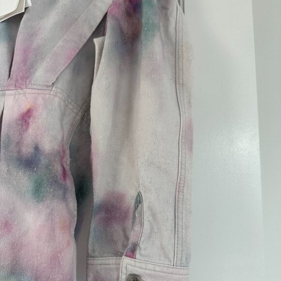 NWT Isabel Marant Étoile Lacanau Denim Mini Dress in Celaton Tie-dye Button-Cuff - Picture 5 of 10